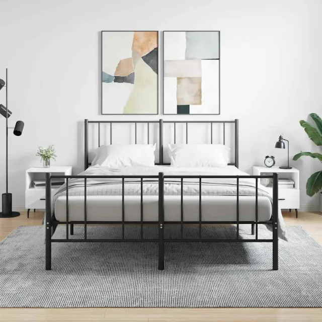 vidaXL Nachtkastjes 2 st 40x35x47,5 cm bewerkt hout wit, foto 2