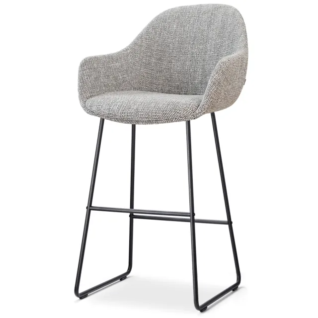 Nolon Nino-Mae barkruk grijs blend - zwart onderstel - 75 cm