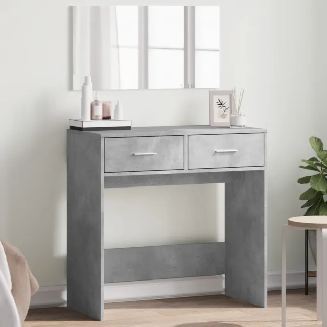 vidaXL Kaptafel met spiegel 80x39x80 cm betongrijs grijs