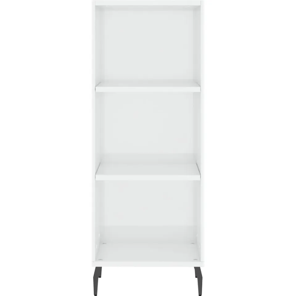vidaXL Dressoir 34,5x32,5x90 cm bewerkt hout hoogglans wit