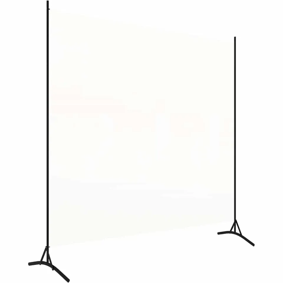 vidaXL Kamerscherm met 1 paneel 175x180 cm stof wit, foto 2