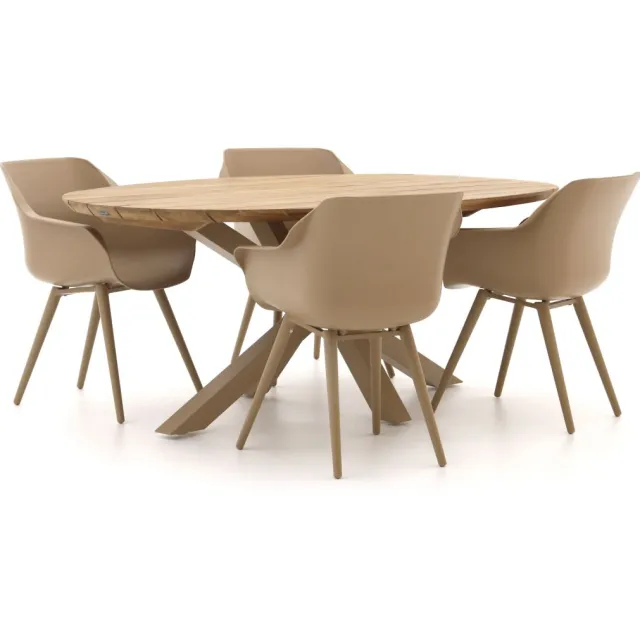 Hartman tuinmeubelen Hartman Sophie Studio/San Sebastian 200cm dining tuinset 5-delig Taupe