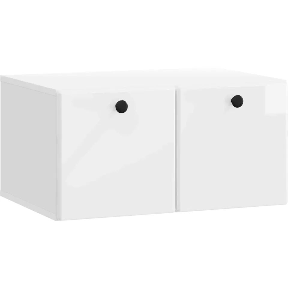 vidaXL Wandbeugel TV-kast 59,5 x 41 x 30 cm Hoogglans Wit Bewerkt hout, foto 3