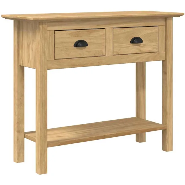 vidaXL Wandtafel - BODO - Honing - bruin - 91 - x - 34.7 - x - 74 - cm - Bewerkt - hout Honingbruin