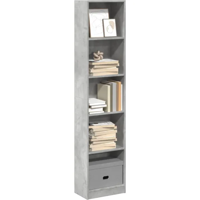 vidaXL Boekenkast 40x24x176 cm bewerkt hout betongrijs