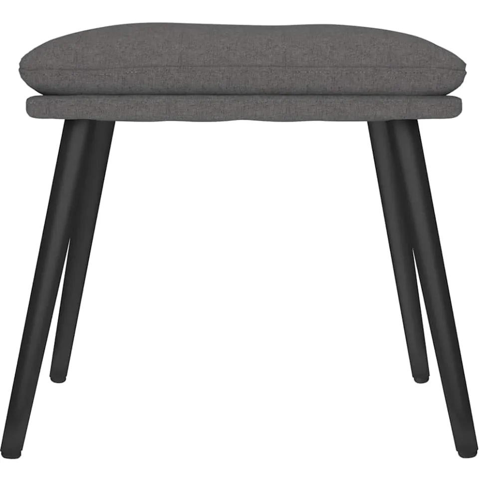 vidaXL Voetenbank 45x29,5x35 cm stof donkergrijs