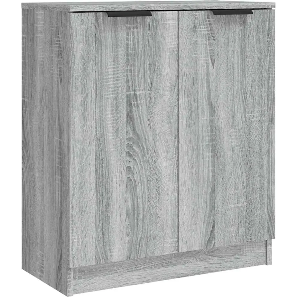 vidaXL Dressoir 60x30x70 cm bewerkt hout grijs sonoma eiken, foto 3