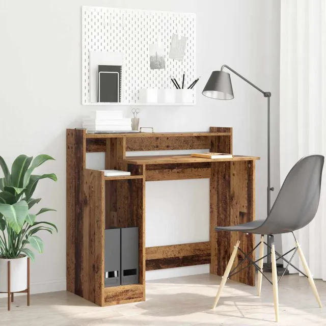 vidaXL Bureau Oudhout 97 x 45 x 90 cm Bewerkt hout Bruin