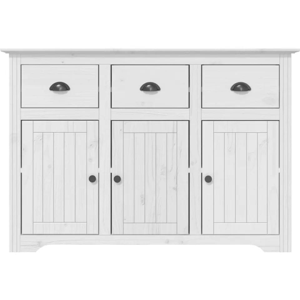 vidaXL Dressoir BODO 115,5x44x80 cm massief grenenhout wit