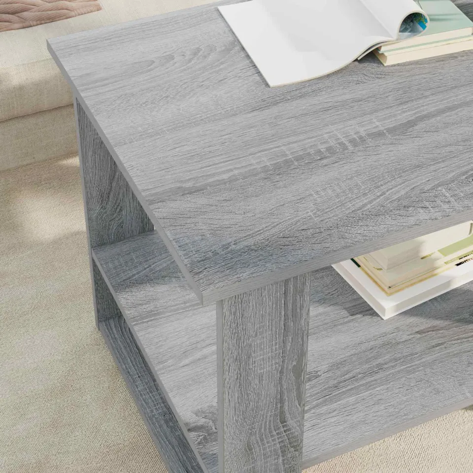 vidaXL Salontafel Grijs Sonoma 72 x 50 x 50 cm Bewerkt hout, foto 4