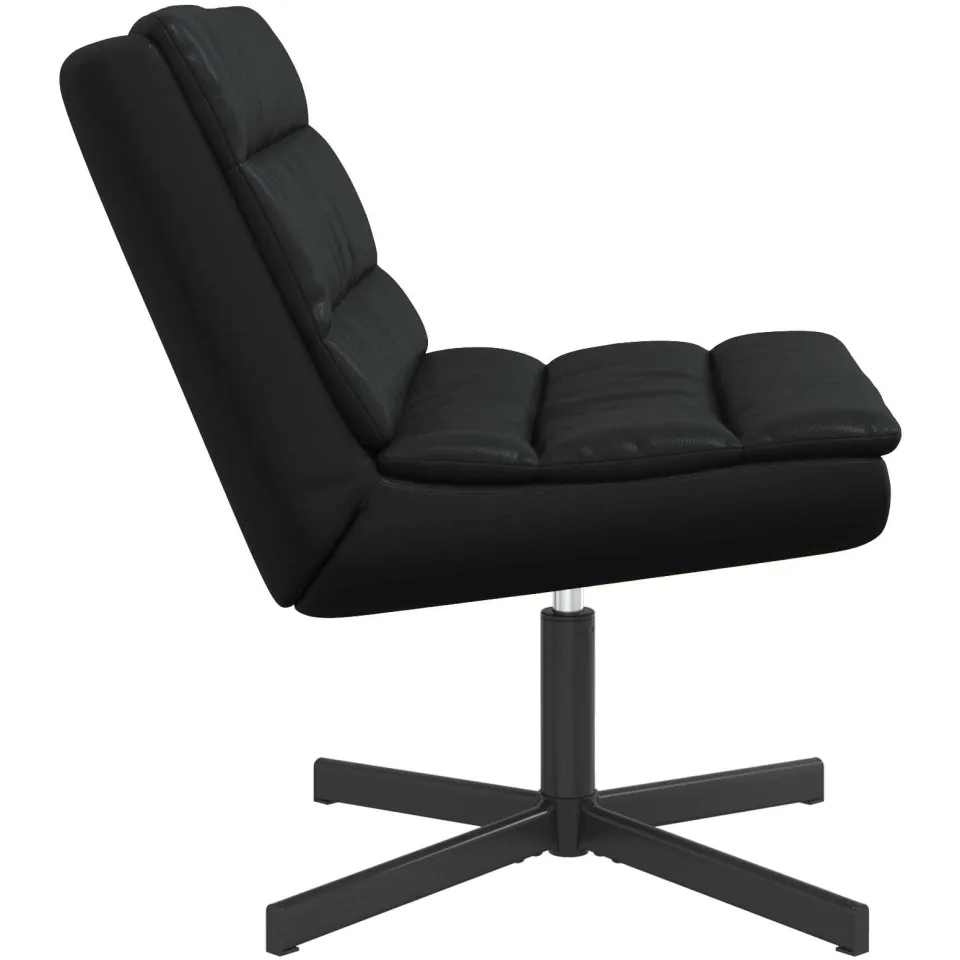 vidaXL Draaistoel Zwart 63 x 75 x 76 cm Glanzend PU, foto 3
