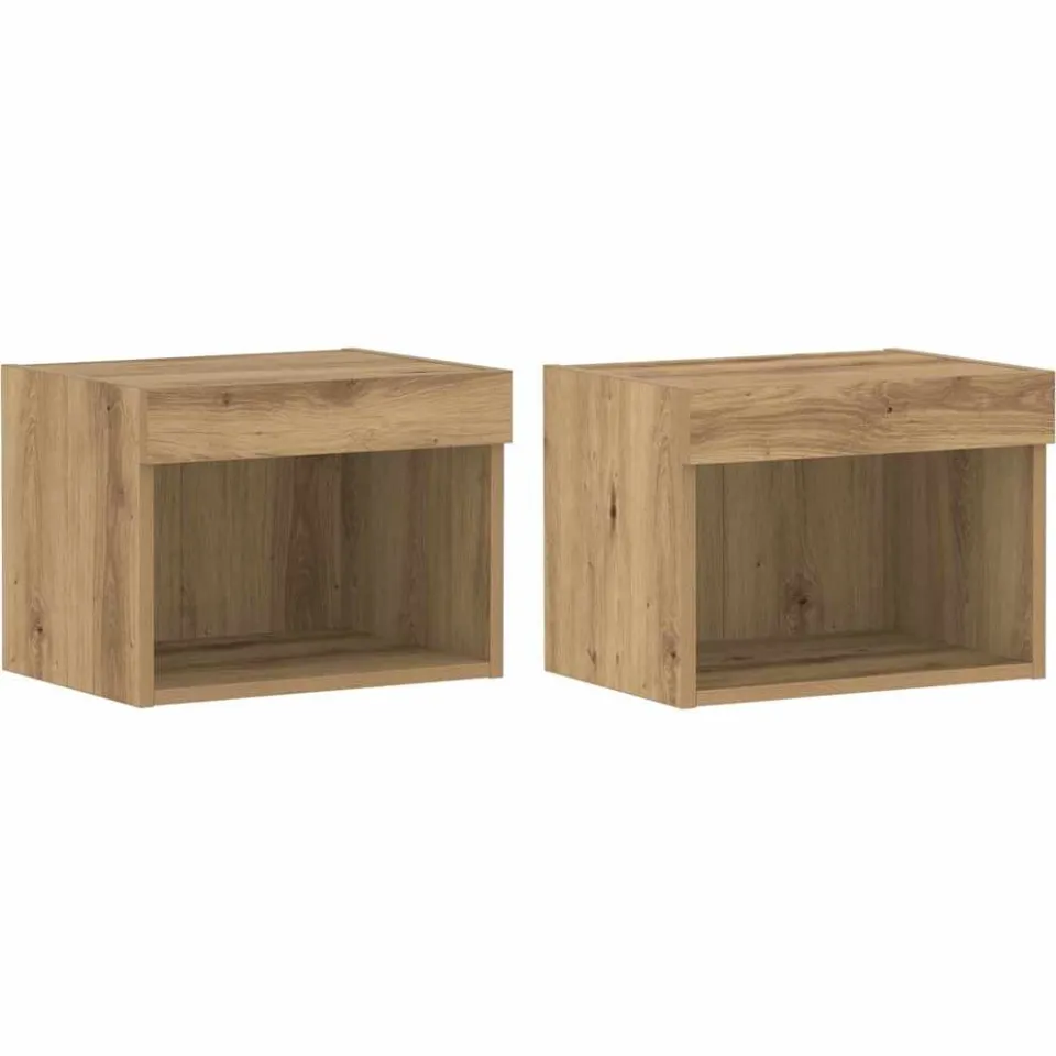 vidaXL Tv-meubelset 2 st Artisan Eiken Bewerkt hout, foto 3
