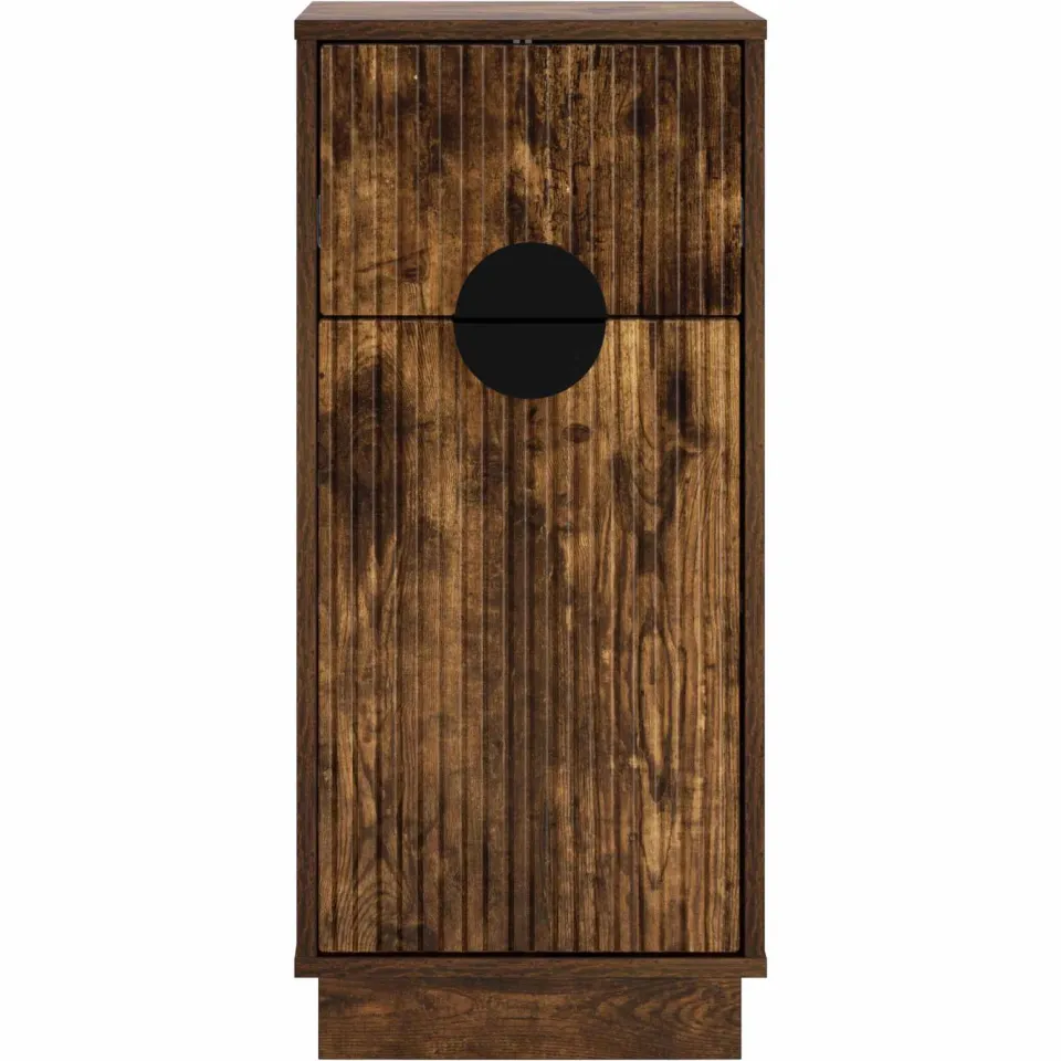 vidaXL Dressoir VENRAY Gerookt eiken 35 x 33 x 77,5 cm Bewerkt hout, foto 4