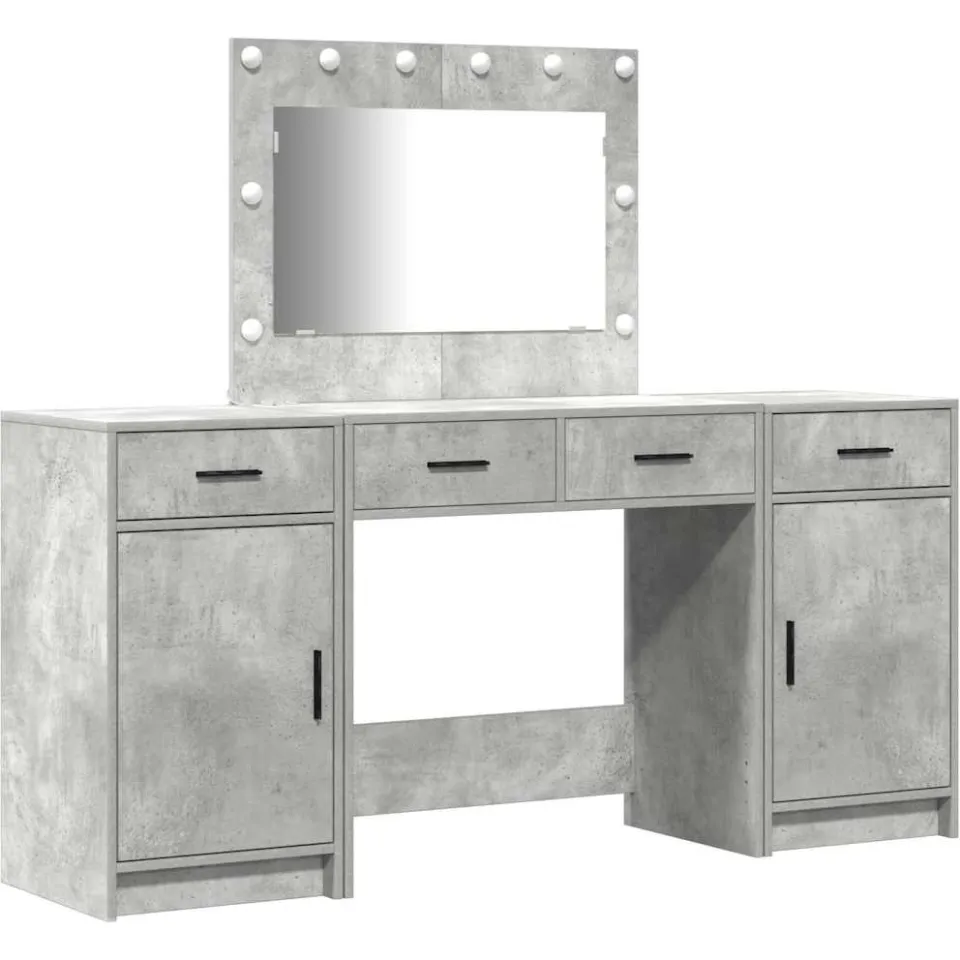 vidaXL Plafondtafel 3 st Grijs 78,5 x 41 x 135 cm Bewerkt hout