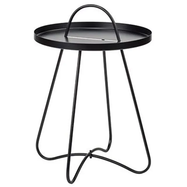 Cosy @ Home Bijzettafel Zwart 40x40xh57cm Rond Metaa