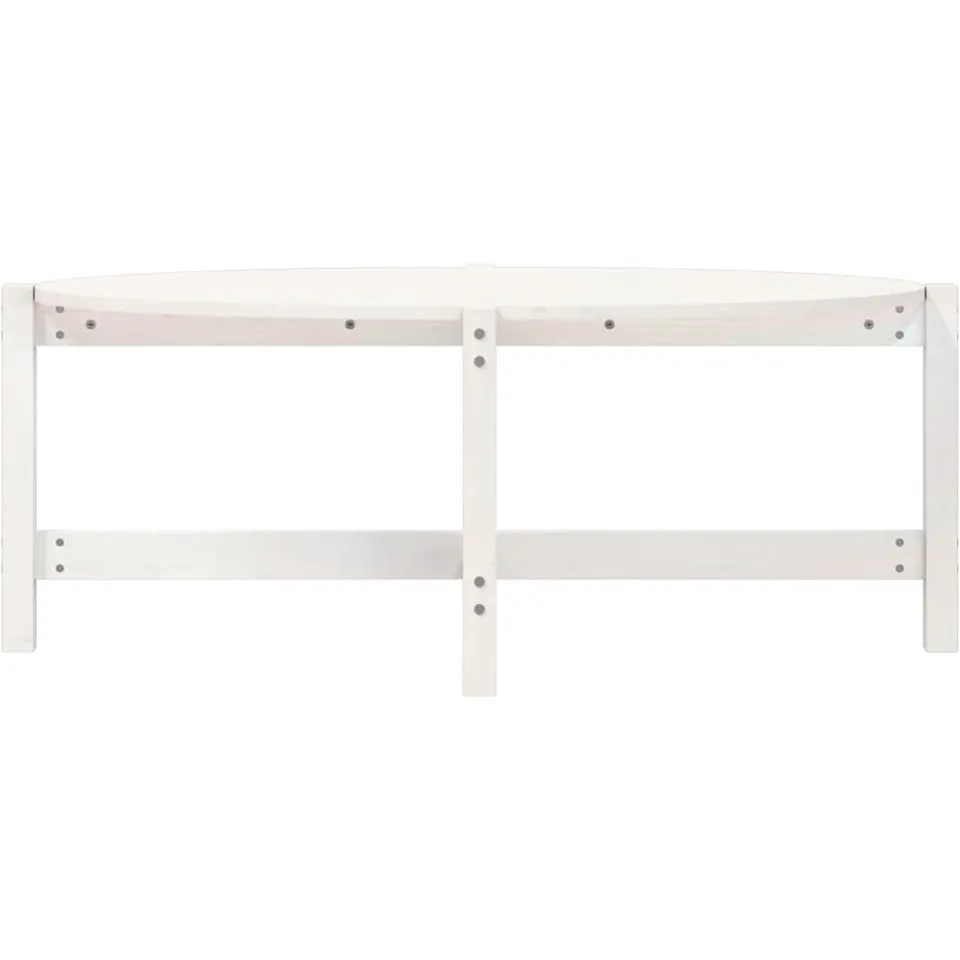 vidaXL Salontafel 118x63x45 cm massief grenenhout wit, foto 4