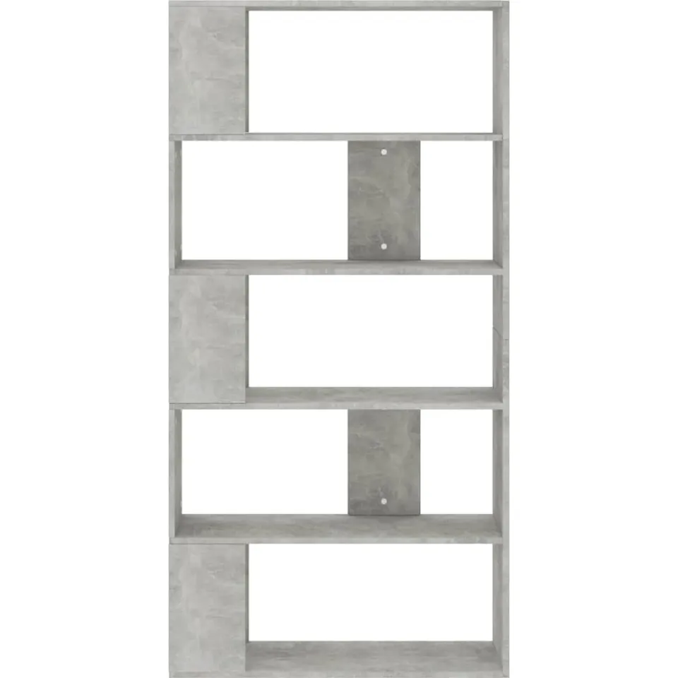 vidaXL Boekenkast/kamerscherm 80x24x159 cm bewerkt hout betongrijs grijs, foto 4