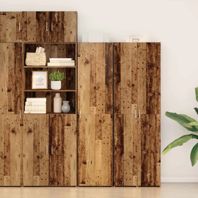 vidaXL Hoge kast Oudhout 50 x 42,5 x 185 cm Bruin