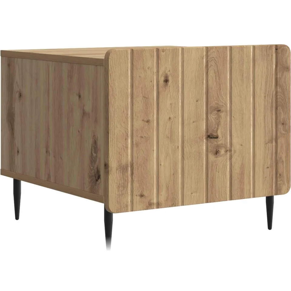 vidaXL Salontafel Artisanaal eiken 49 x 50 x 42 cm Bewerkt hout, foto 3