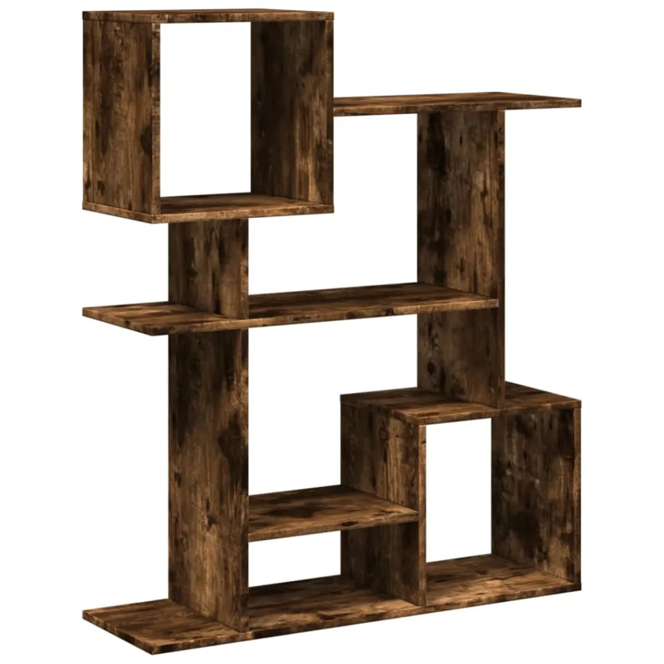 vidaXL Kamerscherm / boekenkast 92x29x112 cm hout gerookt eiken, foto 3