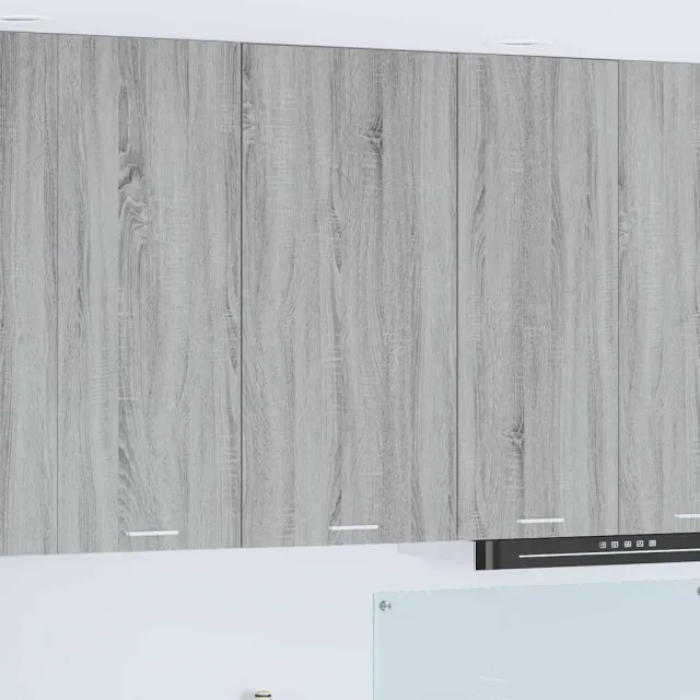 vidaXL Hangkast Grijs Sonoma en Wit 50 x 31 x 100 cm Bewerkt hout