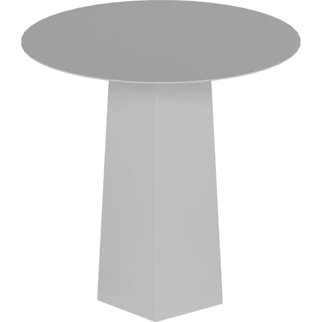 Gorillz Charm Bijzettafel - 50 x 50 cm - koffietafel - Metaal - Rond - Wit
