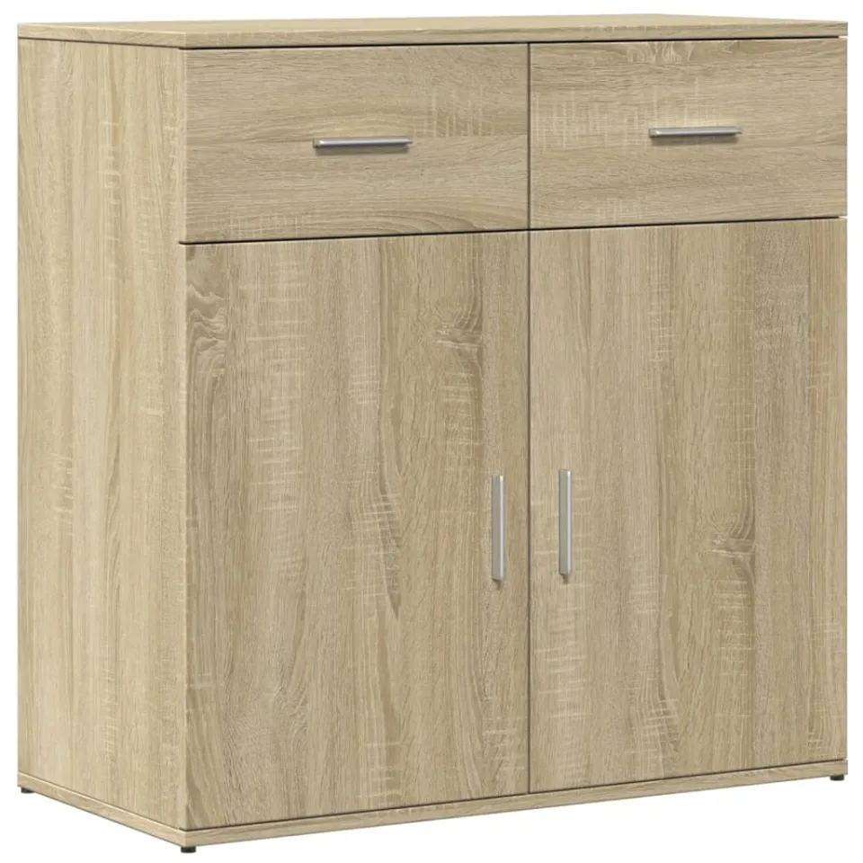vidaXL Dressoir 79x38x80 cm bewerkt hout sonoma eikenkleurig Bruin
