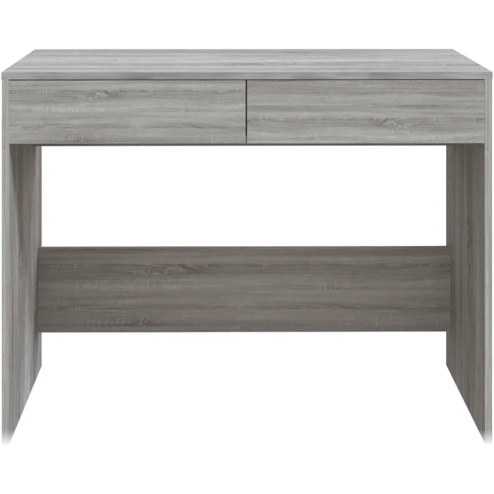 vidaXL Bureau 101x50x76,5 cm bewerkt hout grijs sonoma eikenkleurig, foto 4