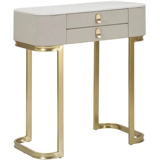 Mauro Ferretti Consoletafel 2 Drawers Beauty 70×40×80 cm Crème