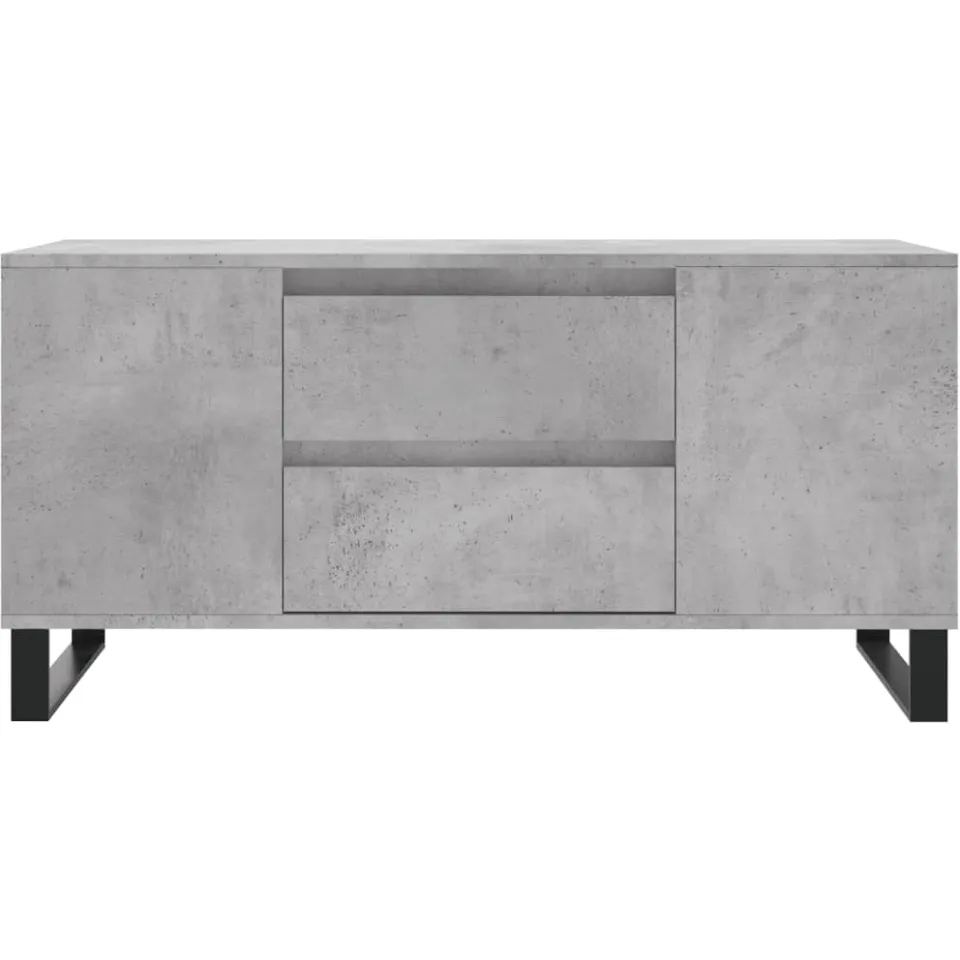 vidaXL Salontafel 102x44,5x50 cm bewerkt hout betongrijs grijs