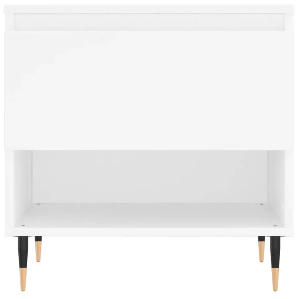 vidaXL Salontafel 50x46x50 cm bewerkt hout wit