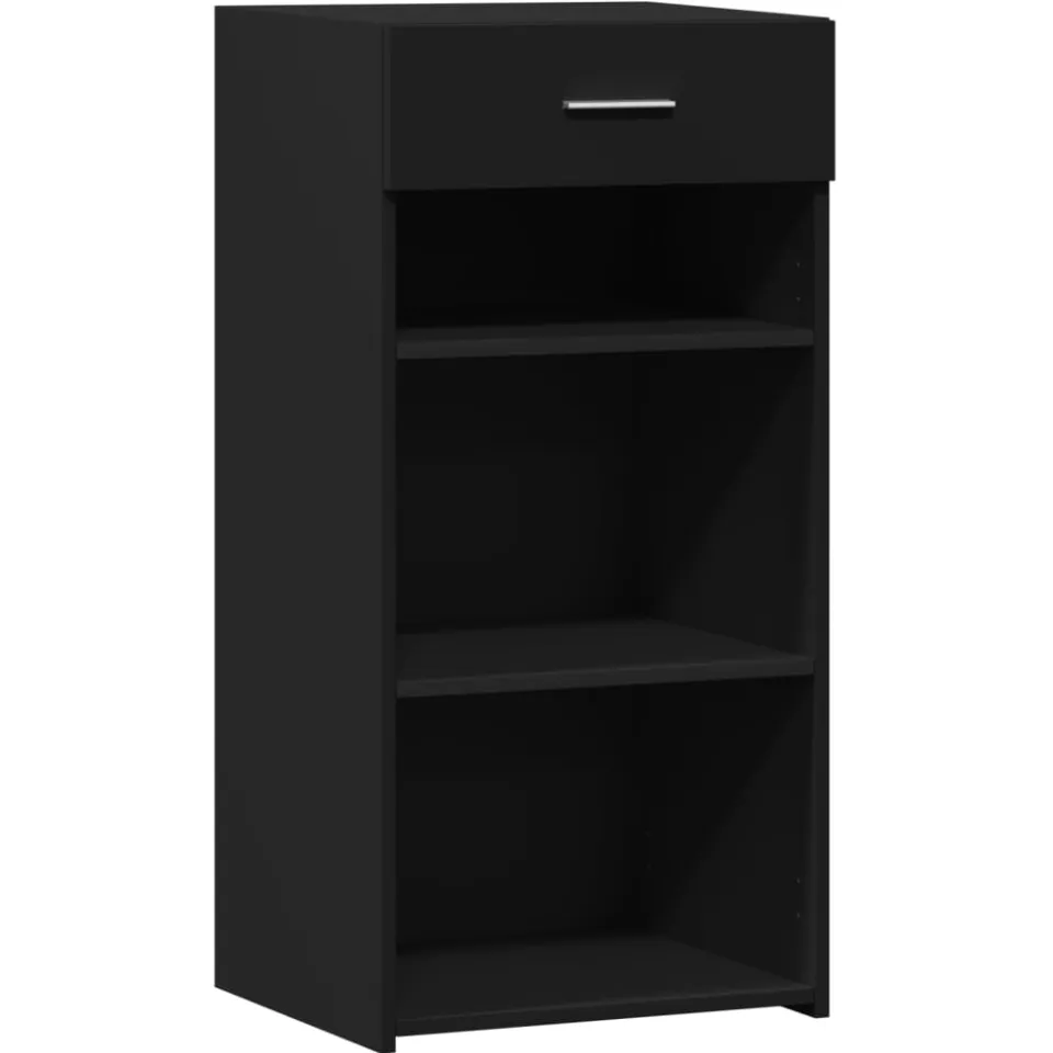 vidaXL Dressoir 45x42,5x93 cm bewerkt hout zwart, foto 3
