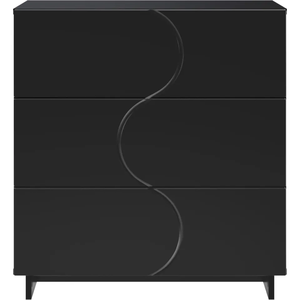 vidaXL Dressoir Zwart 70 x 38 x 75 cm Bewerkt hout