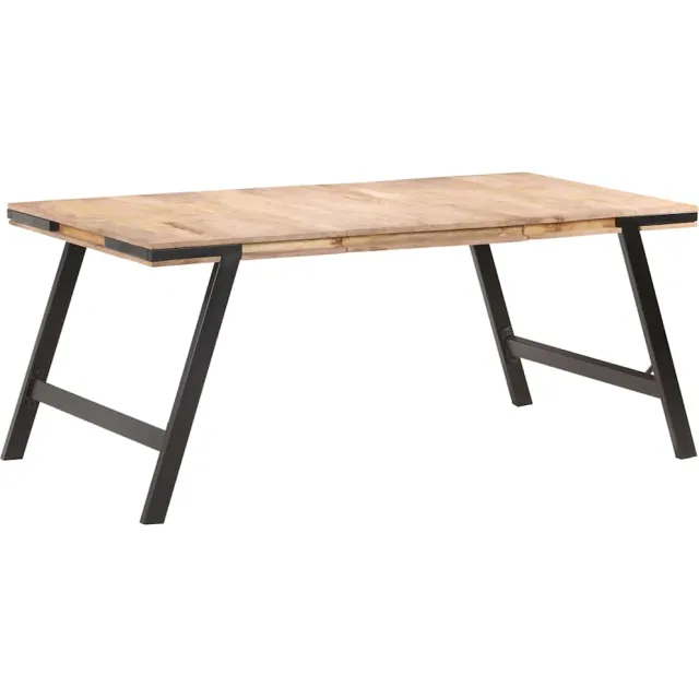 vidaXL Eettafel 180x90x76 cm massief mangohout bruin