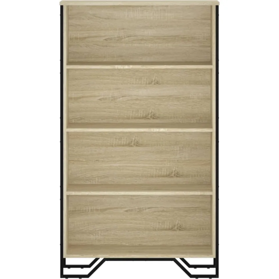 vidaXL Boekenkast 80x31x137,5 cm bewerkt hout sonoma eikenkleurig, foto 4