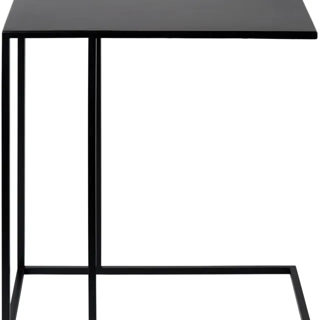 Atmooz Bijzettafel Vanger - Zwart - Metaal - Minimalistisch - Vierkant - Salontafel - Nachtkastje