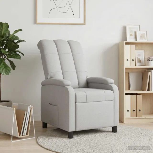 vidaXL Relaxfauteuil Wolkengrijs Stof
