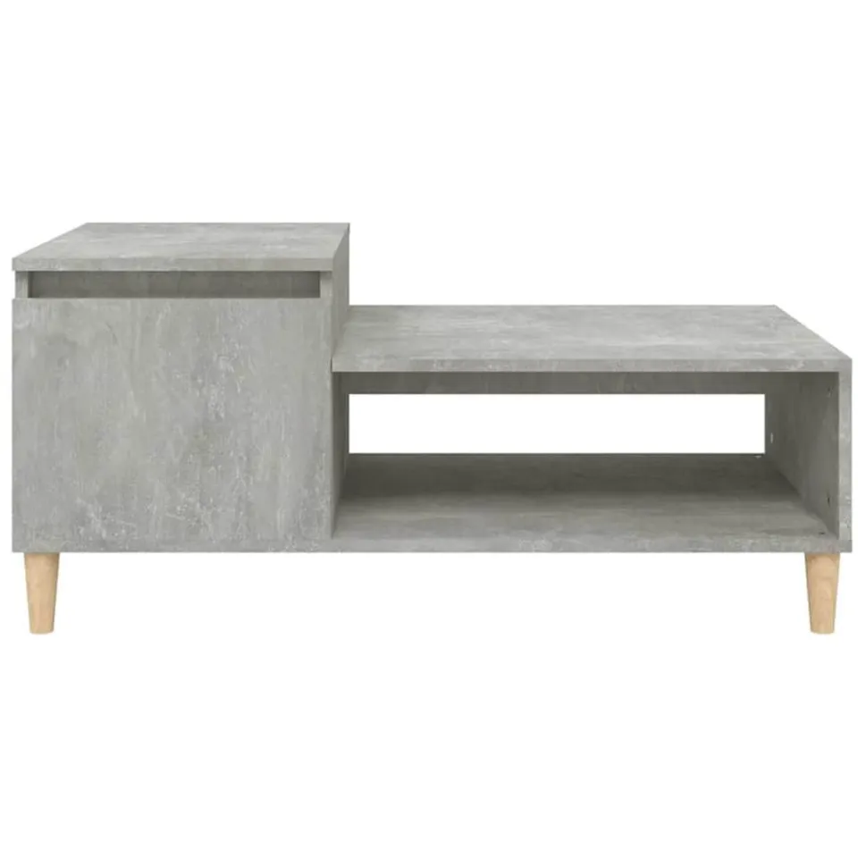 vidaXL Salontafel 100x50x45 cm bewerkt hout betongrijs grijs, foto 4