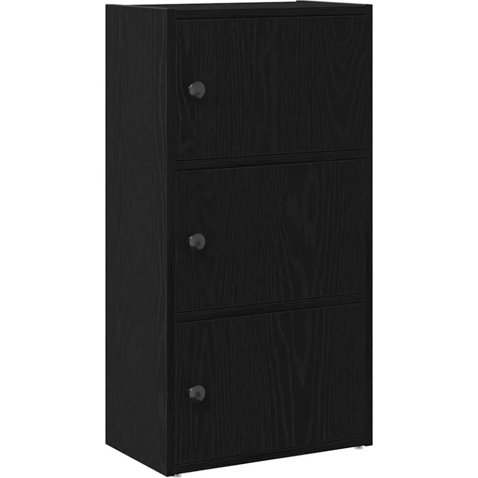 vidaXL Boekenkast 40x24x77 cm bewerkt hout zwart eikenkleurig, foto 3
