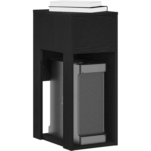 vidaXL Computertorenstandaard met lade 30x44x74 cm zwart