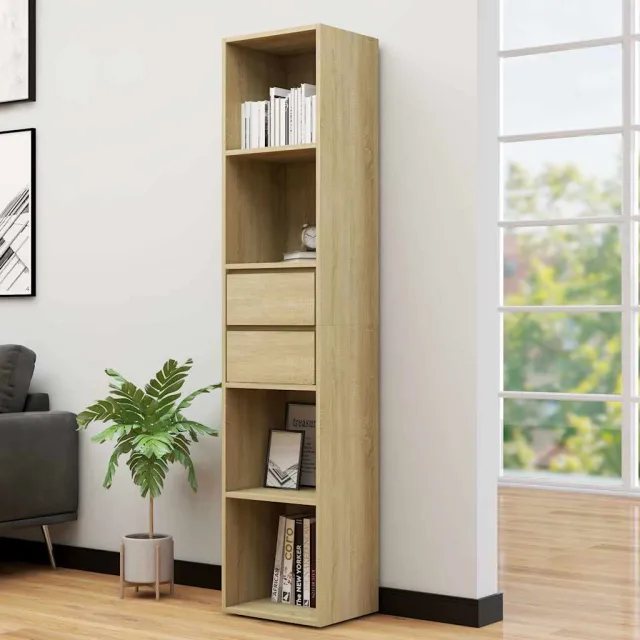 vidaXL Boekenkast 36x30x171 cm bewerkt hout sonoma eikenkleurig, foto 2