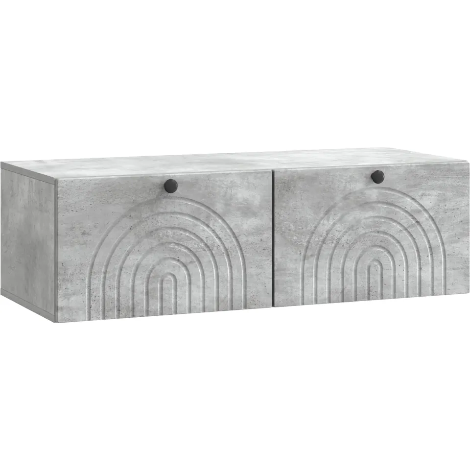 vidaXL Wandbeugel TV-kast 99 x 41 x 30 cm Betongrijs grijs, foto 3