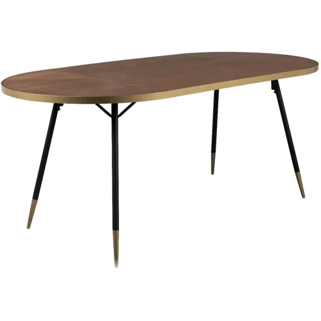 Puur Lomma eettafel hout 200 cm - bruin/goud