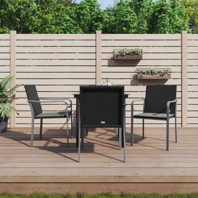 vidaXL 5-delige Tuinset met kussens poly rattan en staal, foto 2
