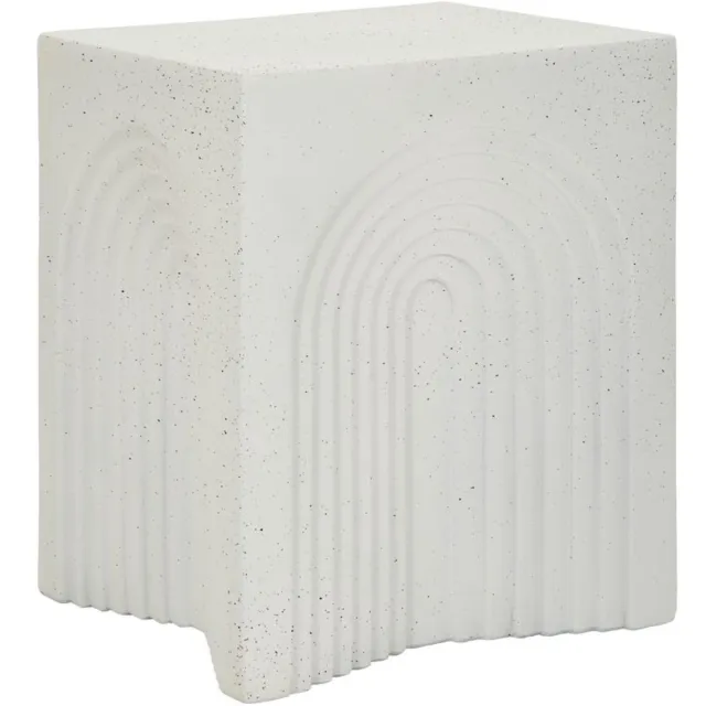 Mauro Ferretti Bijzettafel Arc End Table 40,5×40,5×50,5 cm Crème