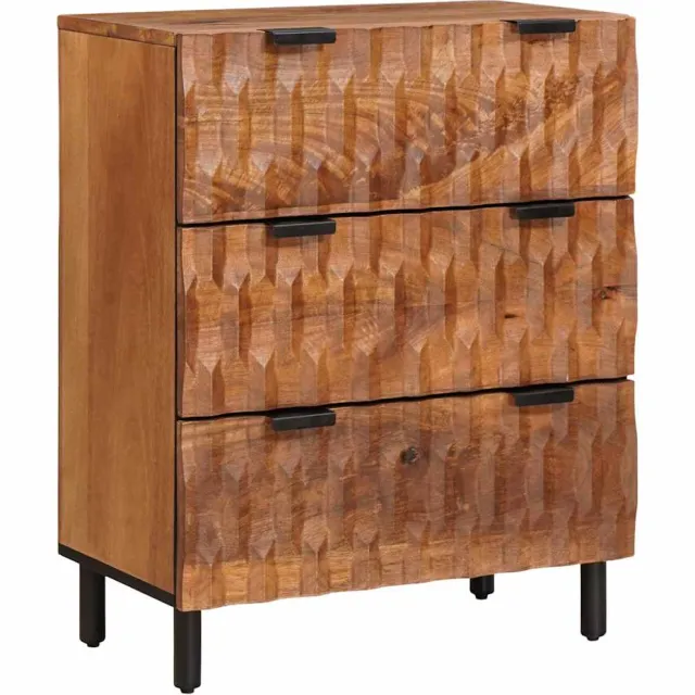 vidaXL Dressoir 60 x 33 x 75 cm Massief Mango Hout Bruin