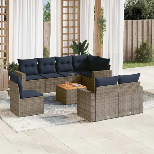 vidaXL Patio Sofa Set Grey and Dark Grey, foto 2
