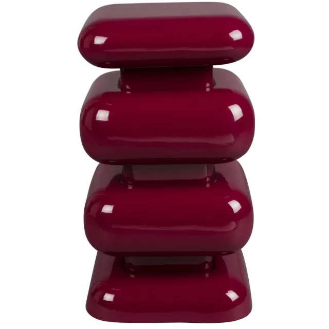 Dutchbone Stubby bijzettafel bordeaux, foto 2