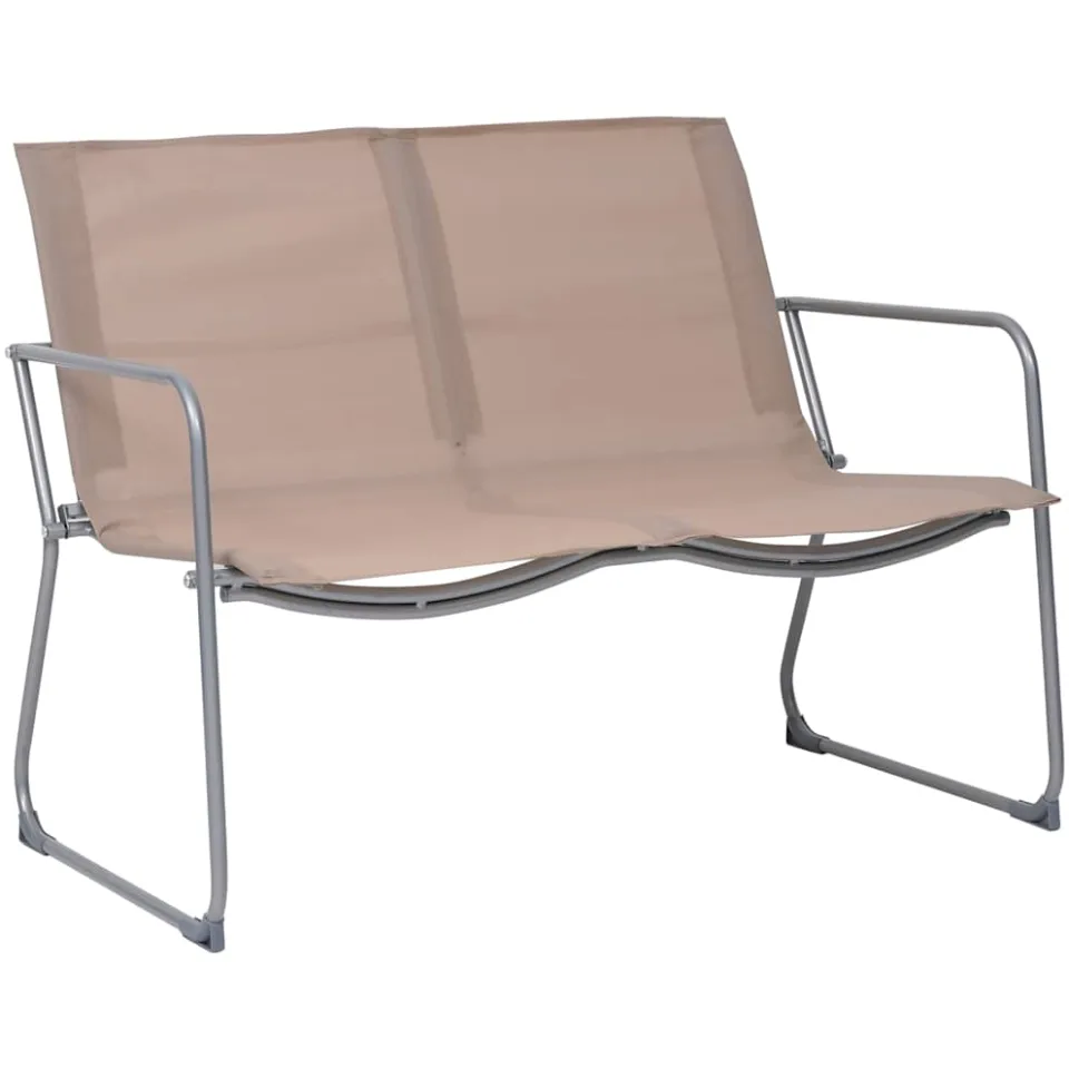 vidaXL 4-delige Loungeset stof en staal taupe, foto 3