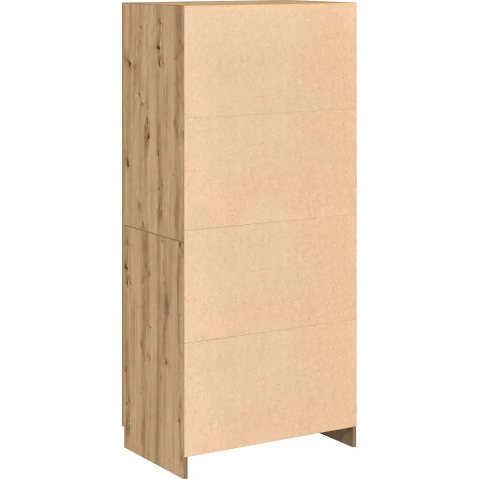 vidaXL Kledingkast 90x52x200 cm bewerkt hout artisanaal eikenkleur, foto 4